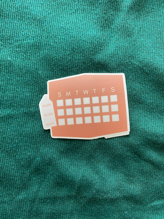 Medication Dose Tracker Sticker 2.5"